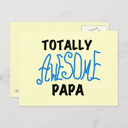 Total Phantastisch Papa T - Shirt und Geschenke Postkarte (Vorne/Hinten)