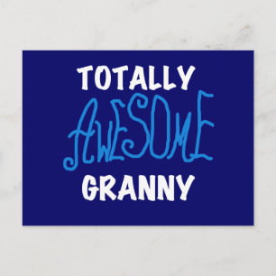 Total Phantastische Granny Blue T - Shirt und Gesc Postkarte
