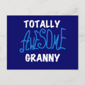 Total Phantastische Granny Blue T - Shirt und Gesc Postkarte (Vorderseite)