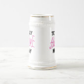 Total Phantastische Gruschige Rosa T - Shirt und G Bierglas (Mittel)