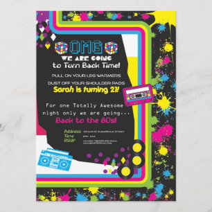 Total Phantastische Party Einladung der 1980er Jah
