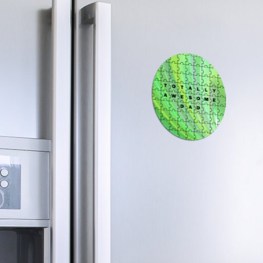 Total Phantastischer Vater Puzzle Green Magnet