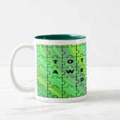 Total Phantastischer Vater Puzzle Green Zweifarbige Tasse (Links)