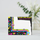 Total Phantastisches Party der 80er Jahre Dankesch Dankeskarte (Stehend Vorderseite)