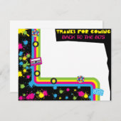 Total Phantastisches Party der 80er Jahre Dankesch Dankeskarte (Vorne/Hinten)