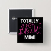 Total rosa T-Shirts fantastisches Mimi und Geschen Button (Vorne & Hinten)