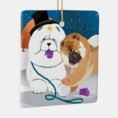 TOTAL S-HANDSCHUH   Chow-Chow Verzierung Keramikornament (Rechts)