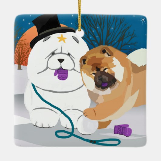 TOTAL S-HANDSCHUH   Chow-Chow Verzierung Keramikornament (Rückseite)