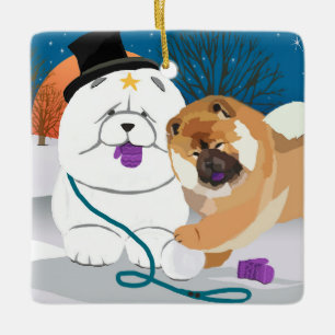 TOTAL S-HANDSCHUH   Chow-Chow Verzierung Keramikornament