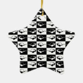 Total Schwarzweiss-Achtzigerjahre Keramikornament (Hinten)