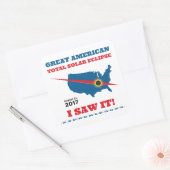 Total Solar Eclipse - 2017 - Ich habe es gesehen! Quadratischer Aufkleber (Umschlag)