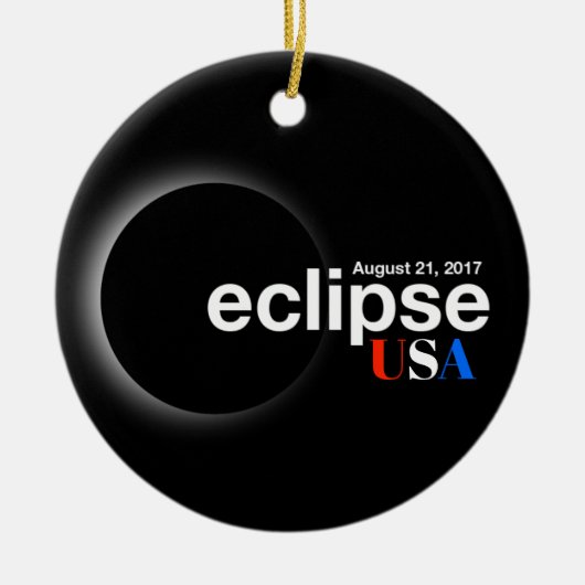 Total Solar Eclipse 2017 - USA Keramik Ornament (Vorne)