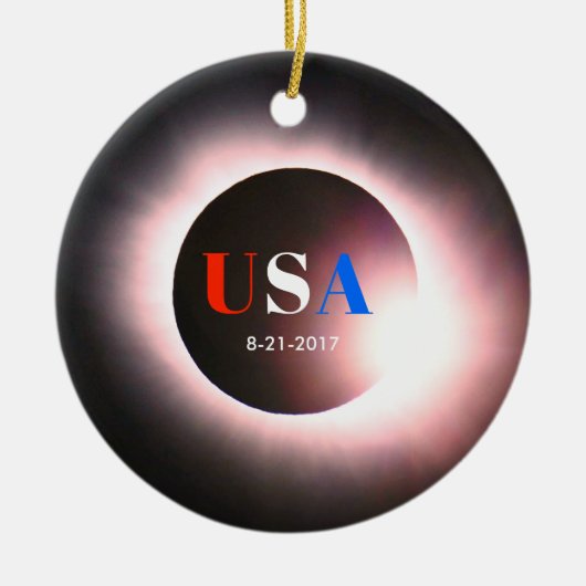 Total Solar Eclipse 2017 - USA Keramikornament (Vorne)