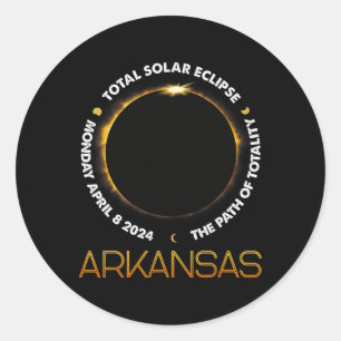Total Solar Eclipse 2024 American Totality 8. Apri Runder Aufkleber