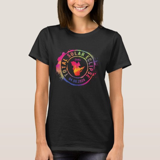 Total Solar Eclipse 2024 Canada Quebec Totality Co T-Shirt (Vorderseite)