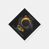 Total Solar Eclipse 2024 Ihr City Staat Cosmic Serviette (Ecke)