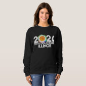 Total Solar Eclipse 2024 ILLINOIS American Totalit Sweatshirt (Vorne ganz)
