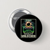 Total Solar Eclipse 2024 Texas Video Game Gamer Button (Vorne & Hinten)
