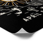 Total Solar Eclipse 2024 Totalily Western Texas Us Poster (Ecke)