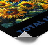 Total Solar Eclipse 2024 Vincent Van Gogh Art Sunf Poster (Ecke)