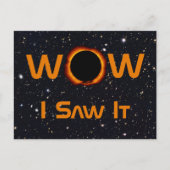 Total Solar Eclipse 2024 WOW I sah es Postkarte (Vorderseite)