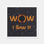 Total Solar Eclipse 2024 WOW I sah es Serviette (Vorderseite)