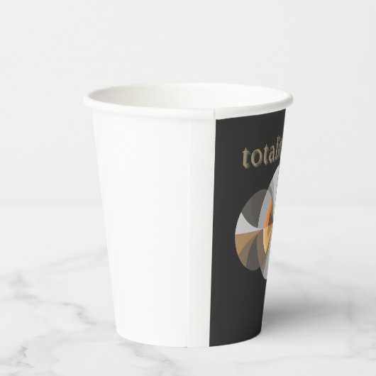 Total Solar Eclipse 2025 lustiges Design. Totalitä Pappbecher (Rechts)