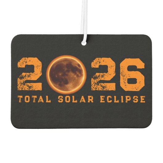 Total Solar Eclipse 2026 Autolufterfrischer (Rückseite)