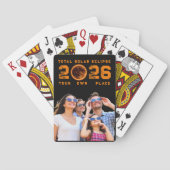 Total Solar Eclipse 2026 Family Photo Keepsake Spielkarten (Rückseite)