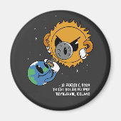 Total Solar Eclipse 2026 Iceland Photobomb Magnet (Vorne)