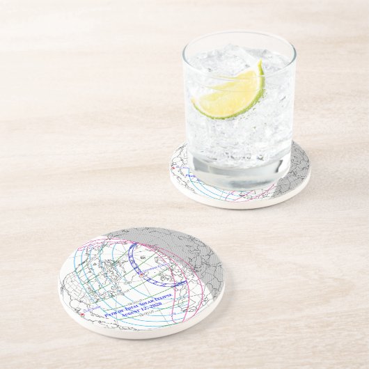 Total Solar Eclipse 2026 Map Getränkeuntersetzer (Seite)