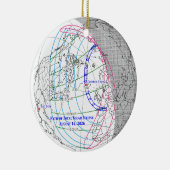 Total Solar Eclipse 2026 Map Keramik Ornament (Rechts)