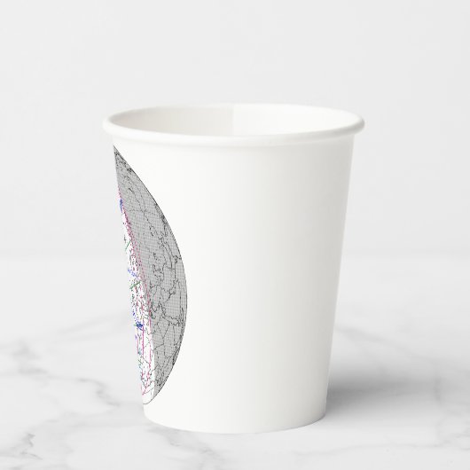 Total Solar Eclipse 2026 Map Pappbecher (Links)