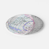 Total Solar Eclipse 2026 Map Pappteller (Schrägansicht)