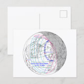 Total Solar Eclipse 2026 Map Postkarte (Vorne/Hinten)