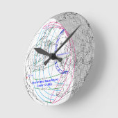 Total Solar Eclipse 2026 Map Runde Wanduhr (Winkel)