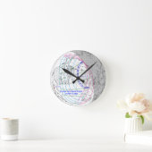 Total Solar Eclipse 2026 Map Runde Wanduhr (Zuhause)