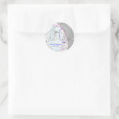 Total Solar Eclipse 2026 Map Runder Aufkleber (Tasche)