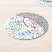 Total Solar Eclipse 2026 Map Runder Pappuntersetzer (Angewinkelt)