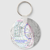 Total Solar Eclipse 2026 Map Schlüsselanhänger (Rückseite)