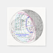 Total Solar Eclipse 2026 Map Serviette (Vorderseite)