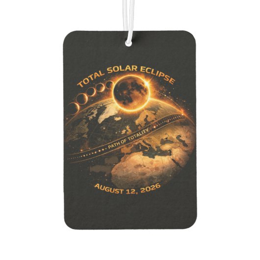 Total Solar Eclipse 2026- Path of Totality Autolufterfrischer (Rückseite)