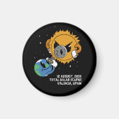 Total Solar Eclipse 2026 Spain Photobomb Magnet (Vorne)