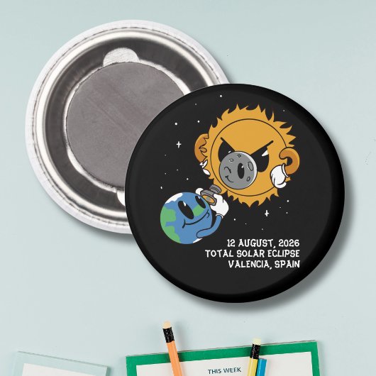 Total Solar Eclipse 2026 Spain Photobomb Magnet
