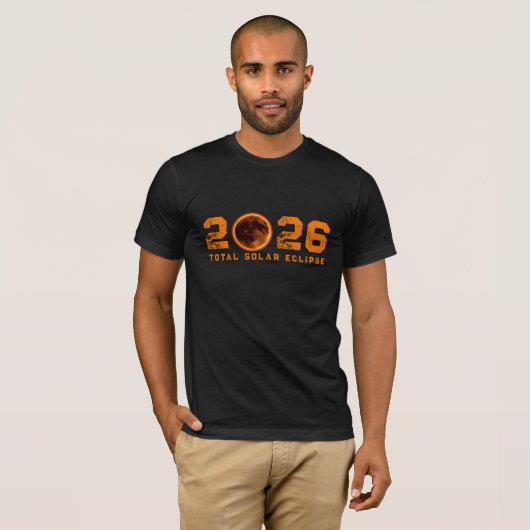 Total Solar Eclipse 2026 T-Shirt (Vorne ganz)