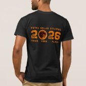 Total Solar Eclipse 2026 T-Shirt (Rückseite)