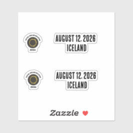 Total Solar Eclipse 2026 Totality Custom Vinyl Aufkleber