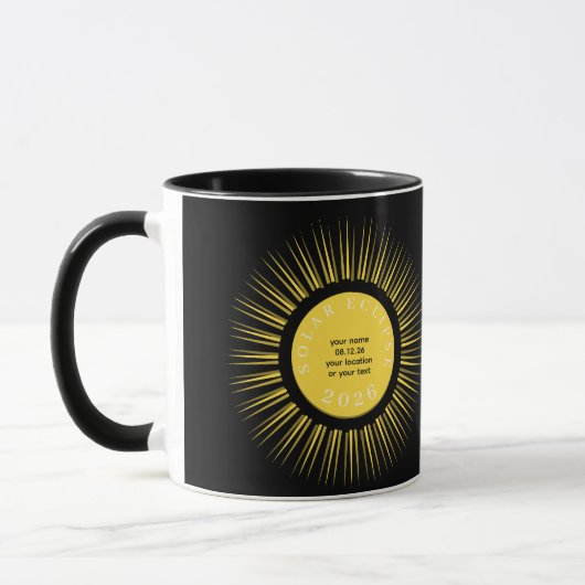 Total solar eclipse 2026 your text personalized tasse (Links)