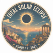 Total Solar Eclipse 2027  Aufkleber (Vorderseite)