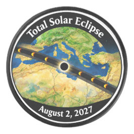 Total Solar Eclipse 2027 Map Eishockey Puck